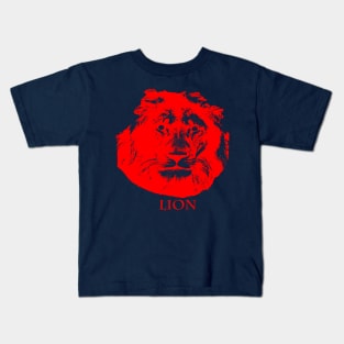 red lion head Kids T-Shirt